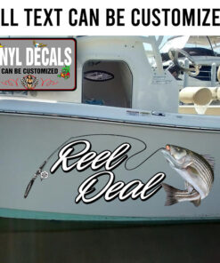 Personalized Reel Deal Lettering Sticker 11679