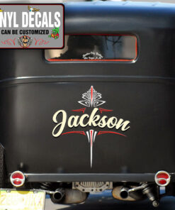 Personalized Garage Pinstriping Lettering Vinyl Sticker 10559