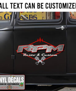 Personalized Restor And Custom Garage Lettering Sticker 11097