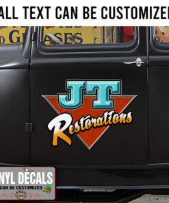 Personalized Restoration Garage Lettering Sticker 11303