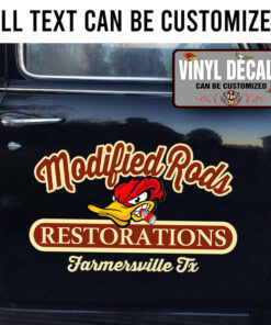 Personalized Restoration Garage Lettering Vinyl Sticker 10521