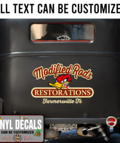 Personalized Restoration Garage Lettering Vinyl Sticker 10521