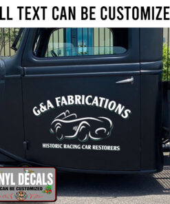Personalized Restoration Garage Lettering Vinyl Sticker 10804