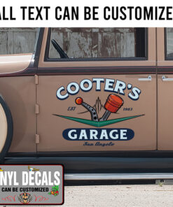 Personalized Retro Drag Racing Sticker 11259