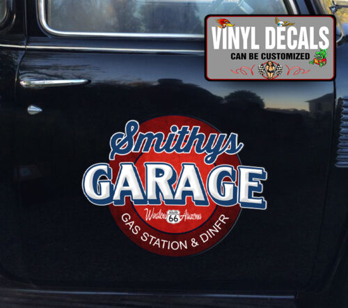 Personalized Gas Station Lettering Vinyl Sticker 10646 - Dingmun