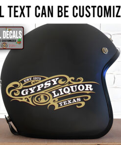 Personalized Retro Floral Hot Rod Sticker 12119