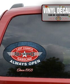 Personalized Gasoline Service Lettering Sticker 11007