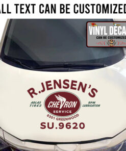 Personalized Gasoline Service Lettering Sticker 11360