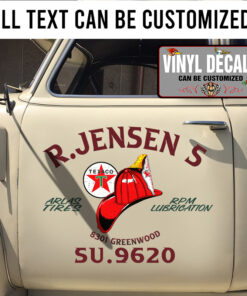 Personalized Gasoline Service Lettering Sticker 11388
