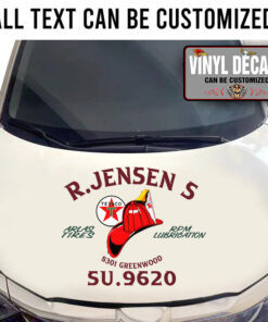 Personalized Gasoline Service Lettering Sticker 11388
