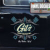 Personalized Retro Piston Pinstripe Sticker 11252