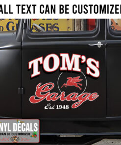 Personalized Gasoline Service Lettering Sticker 11426