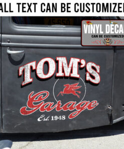 Personalized Gasoline Service Lettering Sticker 11426