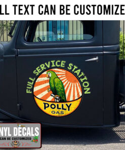 Personalized Gasoline Service Lettering Sticker 11520