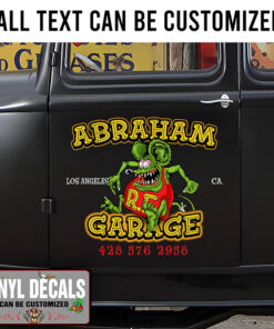Personalized Retro Rat Fink Garage Sticker 11248