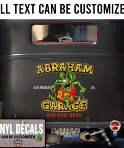 Personalized Retro Rat Fink Garage Sticker 11248