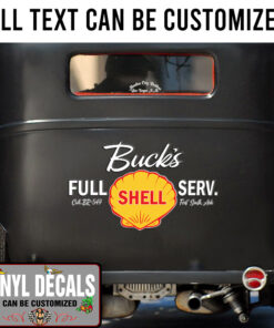 Personalized Gasoline Service Lettering Vinyl Sticker 10845