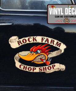 Personalized Ribbon Hot Rod Bird Lettering Vinyl Sticker 10774
