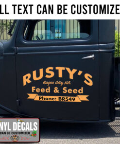 Personalized Ribbon Lettering Vinyl Sticker 10759