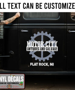 Personalized Gear Head Lettering Sticker 11731