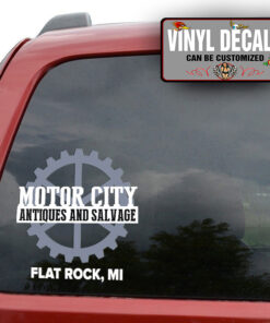 Personalized Gear Head Lettering Sticker 11731