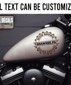 Personalized Gear Head Lettering Sticker 11852