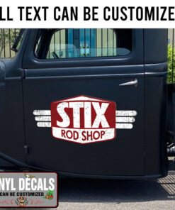 Personalized Rod Shop Sticker 11041