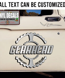 Personalized Gearhead Garage Sticker 11102