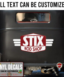 Personalized Rod Shop Sticker 11041