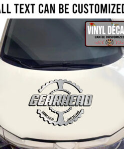 Personalized Gearhead Garage Sticker 11102