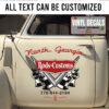 Personalized Rods And Customs Lettering Vinyl Sticker 10497
