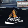Personalized Girl And Coca Cola Sticker 11694