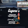 Personalized Rooster Farm Lettering Vinyl Sticker 10607