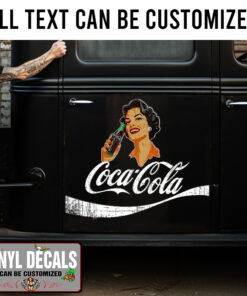 Personalized Girl And Coca Cola Sticker 11694