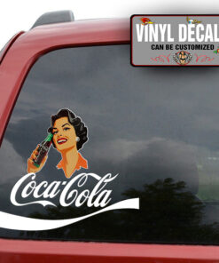 Personalized Girl And Coca Cola Sticker 11694