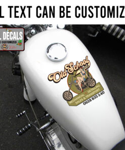 Personalized Girl And Motorcycle Lettering Sticker 12108