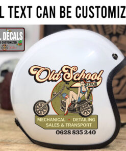 Personalized Girl And Motorcycle Lettering Sticker 12108