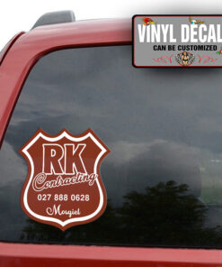 Personalized Route 66 Emblem Lettering Sticker 11466