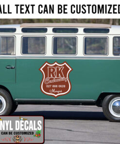 Personalized Route 66 Emblem Lettering Sticker 11466