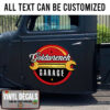 Personalized Goldwrench Garage Sticker 11497