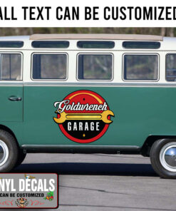 Personalized Goldwrench Garage Sticker 11497