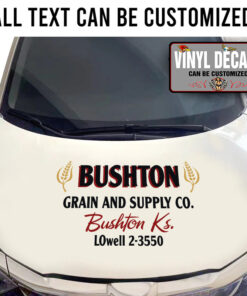 Personalized Grain And Supply Lettering Vinyl Sticker 10795