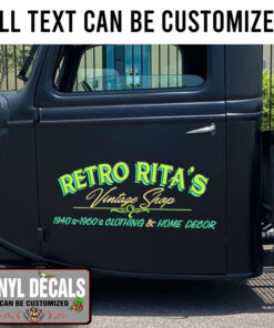 Personalized Green Pinstriping Vinyl Sticker 10299