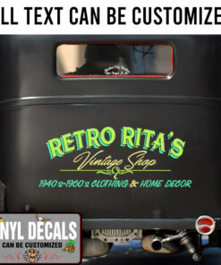 Personalized Green Pinstriping Vinyl Sticker 10299