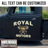 Personalized Royal Hot Rod Lettering Vinyl Sticker 10890
