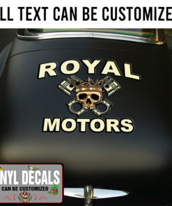 Personalized Royal Hot Rod Lettering Vinyl Sticker 10890