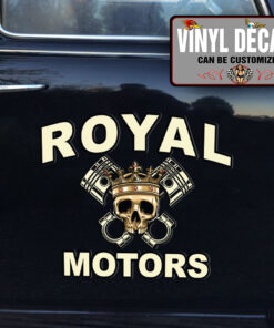 Personalized Royal Hot Rod Lettering Vinyl Sticker 10890