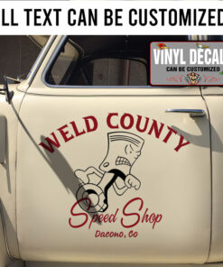 Personalized Running Piston Lettering Sticker 11516