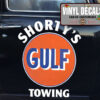 Personalized Gulf Garage Lettering Vinyl Sticker 10304