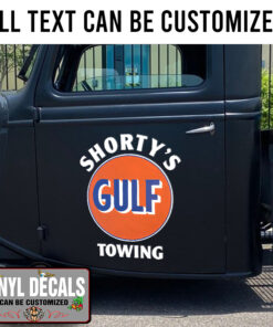 Personalized Gulf Garage Lettering Vinyl Sticker 10304